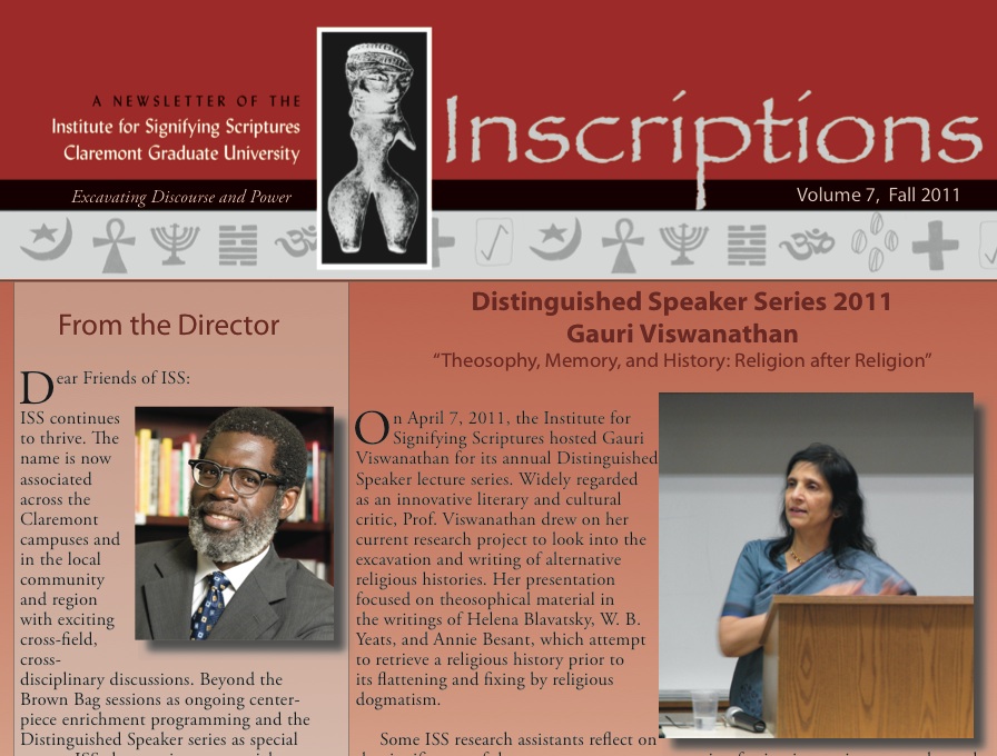 Institute for Signifying Scriptures - Inscriptions